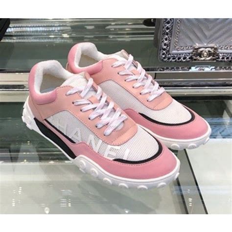 trainer chanel shoes 2018|Chanel sneakers pink and white.